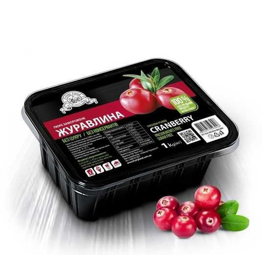 【70%OFF】 JUNsupreme クレーム　50g Журавлина пюре Fruityland заморожене без цукру, 1 кг