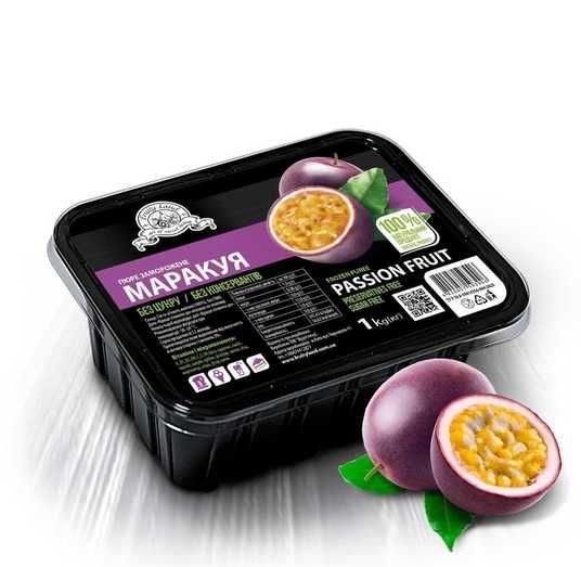 Маракуйя з косточкой пюре Fruityland замороженное без сахара, 1 кг
