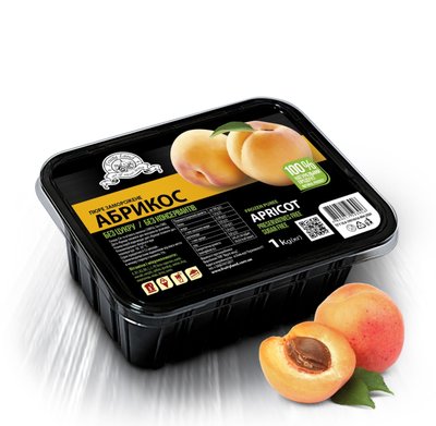 Абрикос пюре Fruityland заморожене без сахара,1кг 1529175355 фото